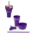 Team 365 1L Recycled PP Stadium Tumbler with Snack Bowl