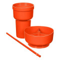 Team 365 1L Recycled PP Stadium Tumbler with Snack Bowl