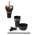 Team 365 1L Recycled PP Stadium Tumbler with Snack Bowl