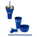 Team 365 1L Recycled PP Stadium Tumbler with Snack Bowl