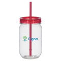 25 Oz. Tritan Mason Jar With Matching Straw