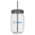 25 Oz. Tritan Mason Jar With Matching Straw