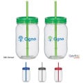25 Oz. Tritan Mason Jar With Matching Straw