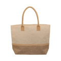 Wanderlust Laminated Jute & Canvas Tote Bag