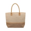 Wanderlust Laminated Jute & Canvas Tote Bag