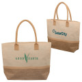 Wanderlust Laminated Jute & Canvas Tote Bag