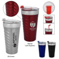 16 OZ. RIPPLE EFFECT STAINLESS STEEL TUMBLER