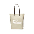 Urban Cotton Tote Bag with Leather Handles