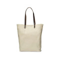 Urban Cotton Tote Bag with Leather Handles