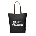 Urban Cotton Tote Bag with Leather Handles