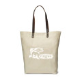 Urban Cotton Tote Bag with Leather Handles