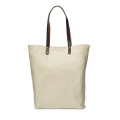 Urban Cotton Tote Bag with Leather Handles