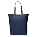 Urban Cotton Tote Bag with Leather Handles