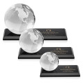 Globe Award on Rectangle Base - Black