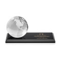 Globe Award on Rectangle Base - Black