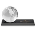 Globe Award on Rectangle Base - Black