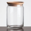 Finch Jar with Wooden Lid - Deep Etch
