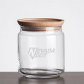 Finch Jar with Wooden Lid - Deep Etch