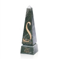 Groove Marble Obelisk Award - Green