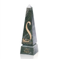 Groove Marble Obelisk Award - Green