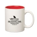 11 Oz. Colored Stoneware Mug With C-Handle