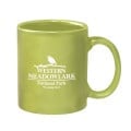 11 Oz. Colored Stoneware Mug With C-Handle