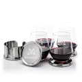 Baldoni Coasters & Reina Stemless Wine Set
