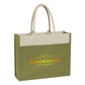 Jute Tote Bag With Front Pocket