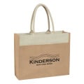 Jute Tote Bag With Front Pocket