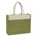 Jute Tote Bag With Front Pocket