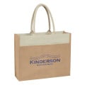 Jute Tote Bag With Front Pocket