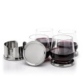 Baldoni Coasters & Garland Stemless Wine Set
