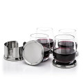 Baldoni Coasters & Crestview Stemless Wine Set