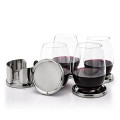 Baldoni Coasters & Carlita Stemless Wine Set