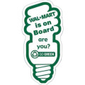 Go Green Fluorescent Lightbulb Magnet