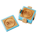 Bamboo and Silicone Coaster Set