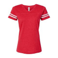 LAT Women's Football V-Neck Fine Jersey Tee