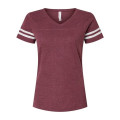 LAT Women's Football V-Neck Fine Jersey Tee