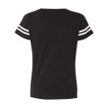 LAT Women's Football V-Neck Fine Jersey Tee