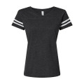LAT Women's Football V-Neck Fine Jersey Tee
