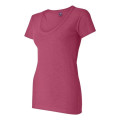 J. America Women's V-Neck Slub T-Shirt