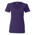 J. America Women's V-Neck Slub T-Shirt