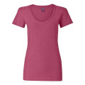 J. America Women's V-Neck Slub T-Shirt