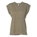 BELLA + CANVAS Women's Flowy Rolled Cuffs Muscle Tee