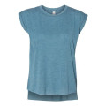 BELLA + CANVAS Women's Flowy Rolled Cuffs Muscle Tee