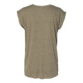 BELLA + CANVAS Women's Flowy Rolled Cuffs Muscle Tee