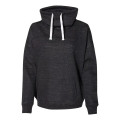 J. America Women's Melange Fleece Cowl Neck Sweatshirt