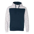 J. America Men's Melange Fleece Colorblocked Hooded Sweat...