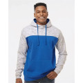 J. America Men's Melange Fleece Colorblocked Hooded Sweat...