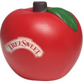 Red Apple Stress Shape With Green Leaves